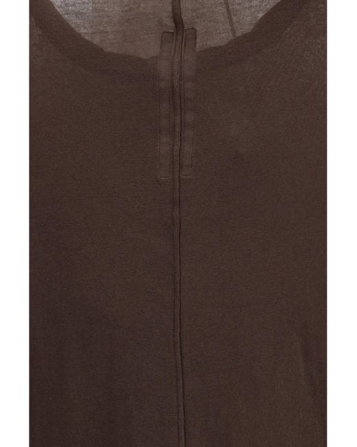 Rick Owens Brown Long-Sleeved T-Shirt