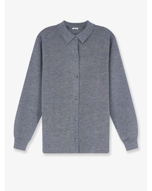 Aspesi Gray Virgin Wool Cardigan
