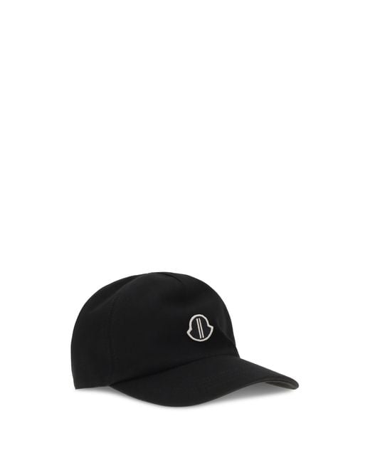 Moncler Black Rick Owens Baseball Cap + Rick Owens for men