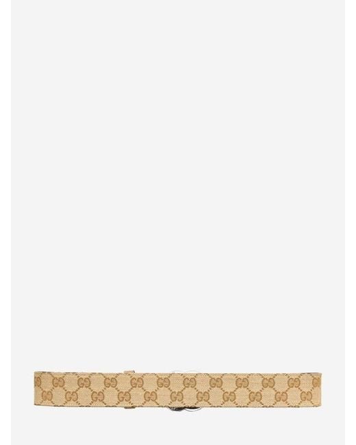 Gucci White Gg Marmont Belt for men