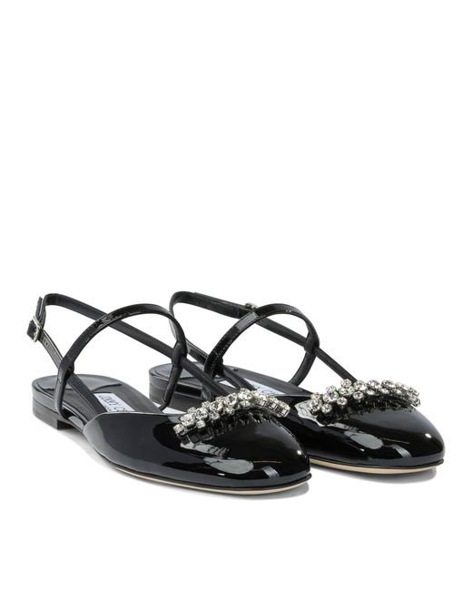 Jimmy Choo Black "Belinda" Slingback Ballet Flats