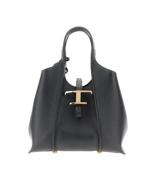 Tod's Black Mini 'T Timeless' Shopping Bag