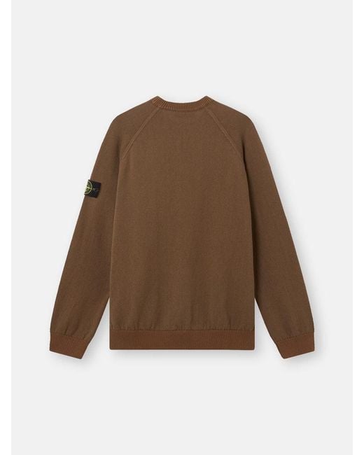 Stone Island Natural Cotton Crewneck Knitwear for men
