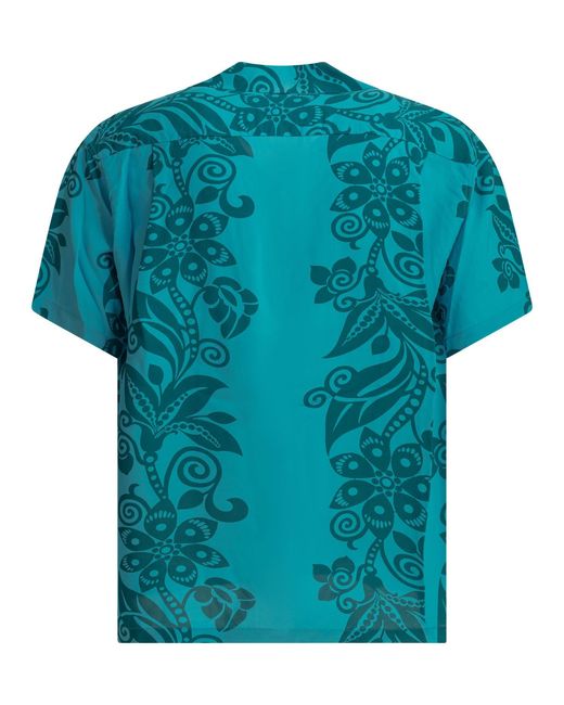 Sun Surf Blue "Pictograph Flower" Casual Shirt for men