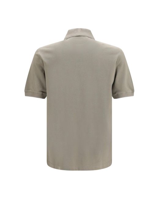 Brunello Cucinelli Gray Polo Shirt Cotton Khaki for men