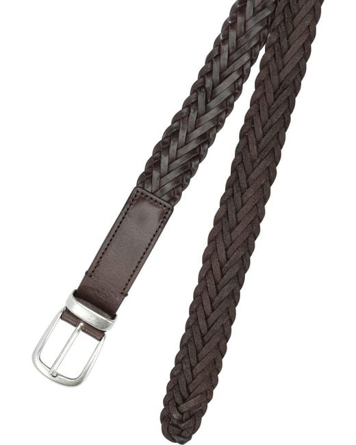 Officine Creative White Oc Strip Leather Belt for men