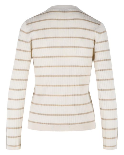 Max Mara White 'Pedale' Ivory Cashmere And Silk Cardigan
