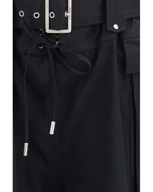 McQueen Black Cotton Shorts With Belt