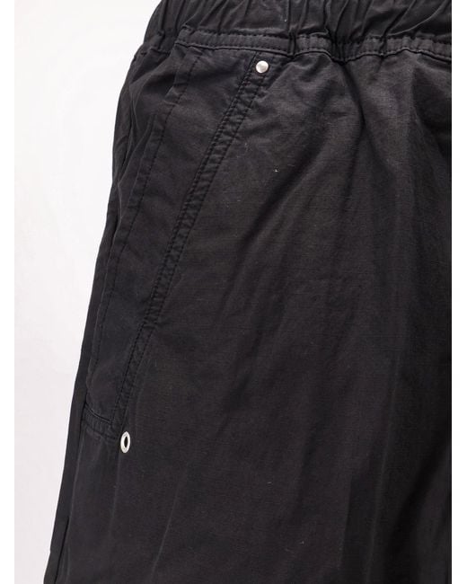 Rick Owens Black Cotton Trousers for men