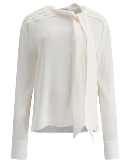 McQueen White Elegant Silk Shirt For