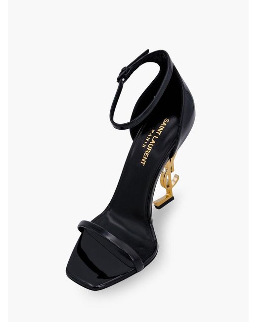Saint Laurent White Opyum Patent Leather Sandals