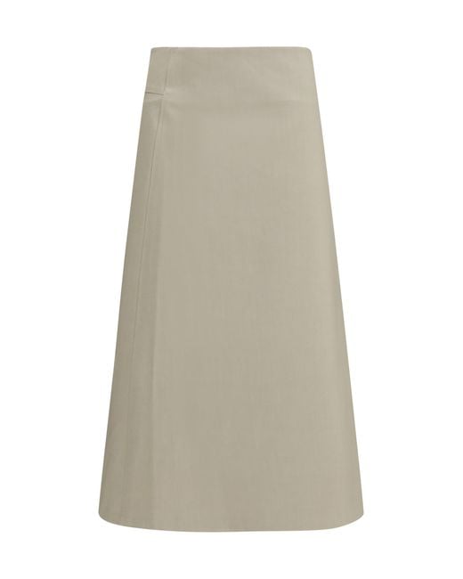 Rier Natural Bonded Cotton Skirt