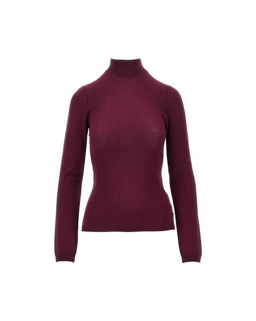 Jil Sander Purple Wool Sweater