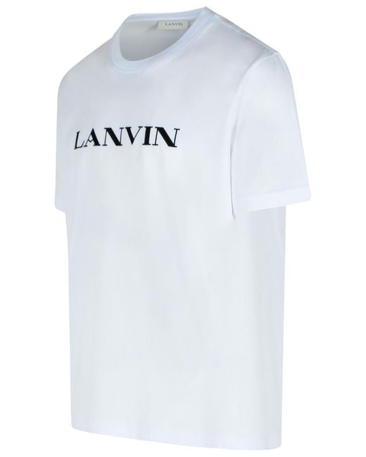 Lanvin White Cotton T-Shirt for men