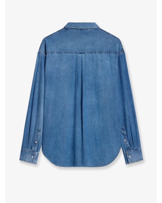 Céline Blue Loose Denim Shirt for men