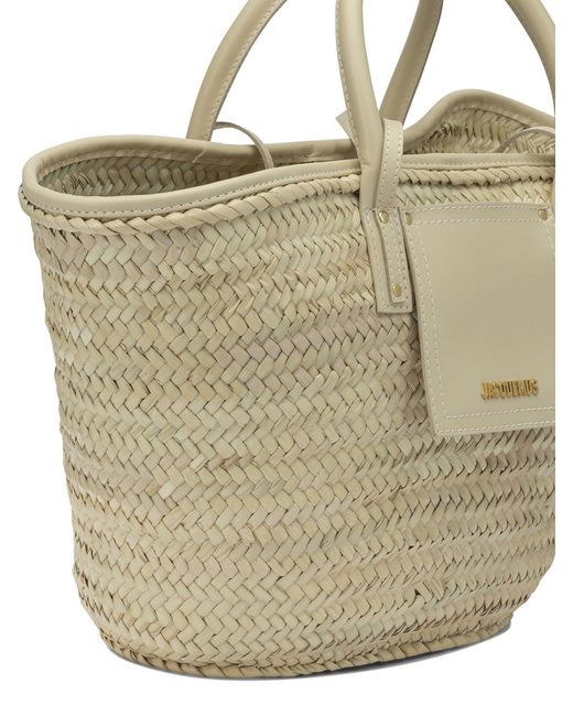 Jacquemus Natural Le Panier Soli Medium Other Fibers Cow Leather Handbag