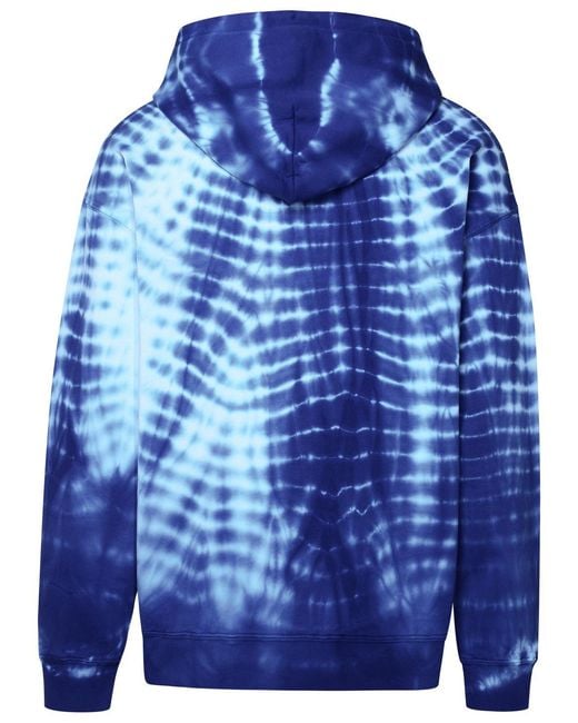Marcelo Burlon Blue 'Aop Soundwaves' Cotton Sweatshirt for men