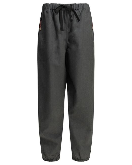 Prada Gray Wool Parachute Pants