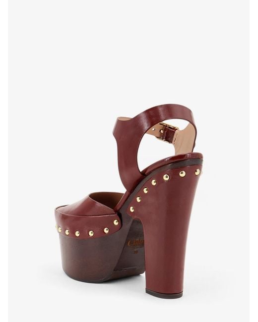 Chloé Brown Meret Sandals Oversized Platform