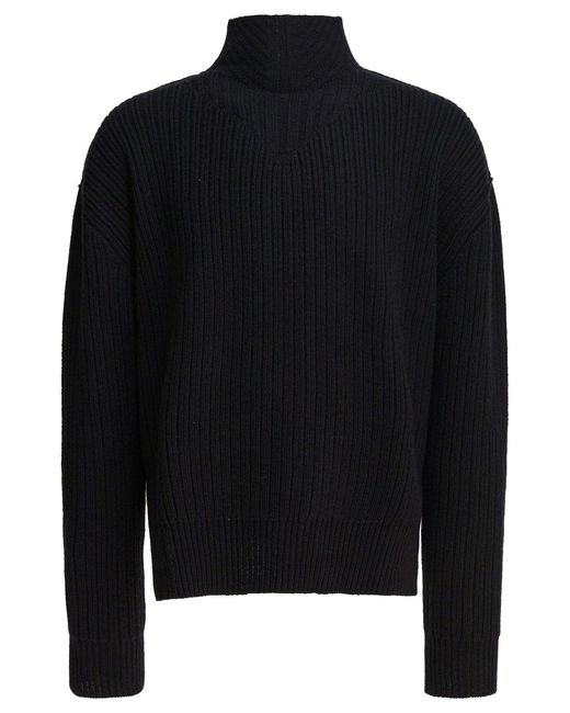 Rick Owens Black Turtleneck Sweater for men
