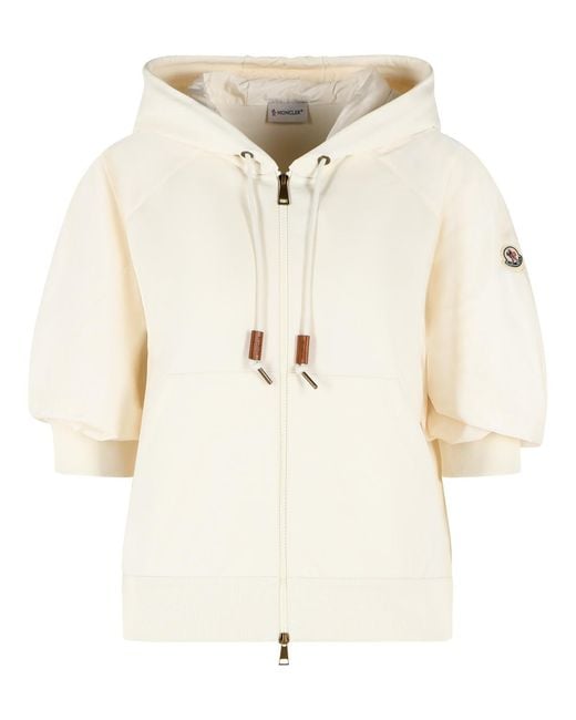 Moncler Natural Ivory Cotton Hoodie