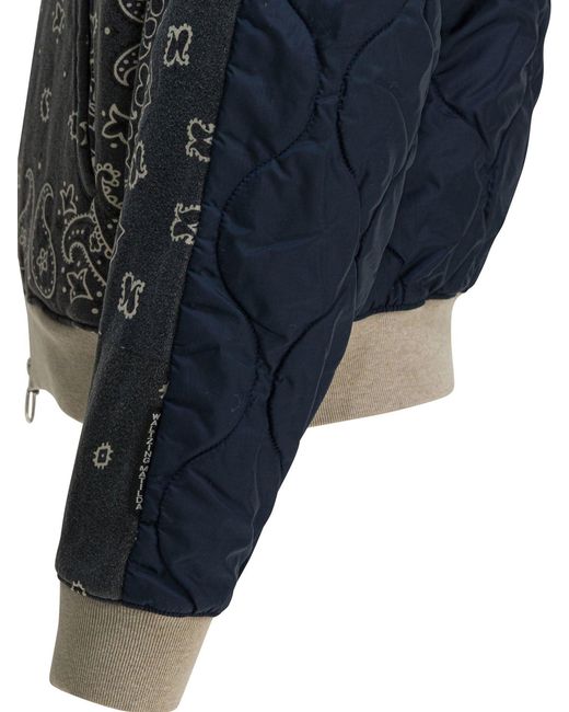 Kapital Gray Knit Bandana Hoodie for men