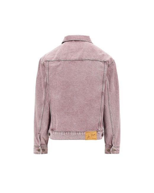 Les Deux Pink 'Rally' Denim Jacket for men