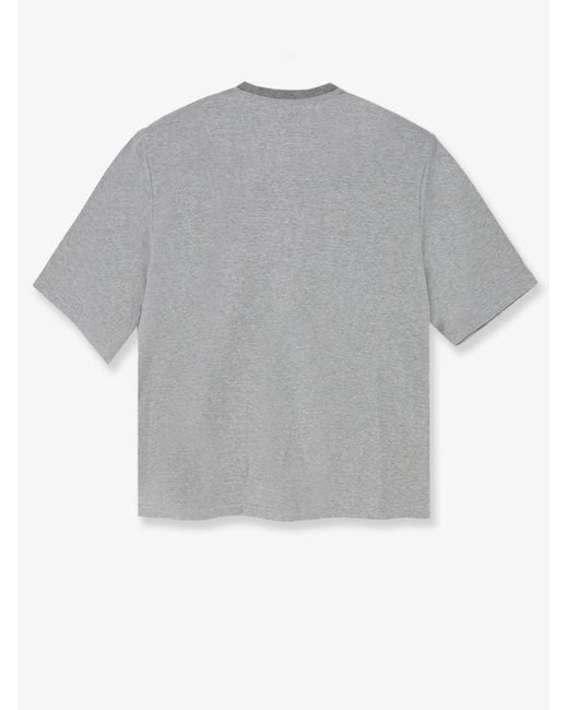 Frankie Shop Gray Hugo Ribbed Cotton Blend T-Shirt