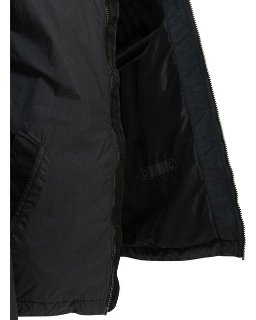 Stone Island Black "Crinkle Reps Ny" Windbreaker Jacket for men