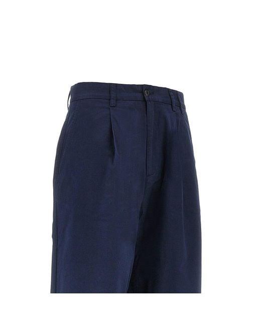 Forét Blue 'Writer' Relaxed Fit Pleated Pants for men