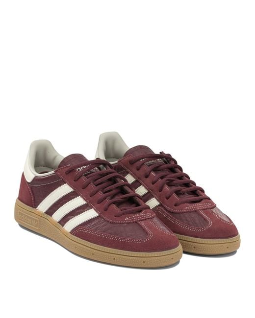 Adidas Originals Brown Handball Spezial Bordeaux Leather Rubber Sneakers
