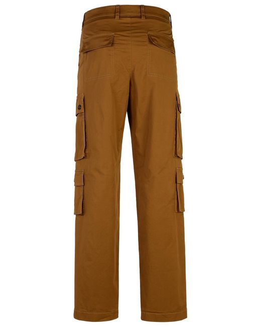Dolce & Gabbana Brown Cotton Cargo Trousers for men