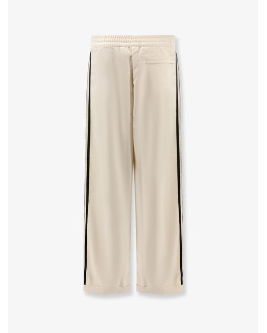 Adidas Natural Recycled Nylon Trousers With Iconic Detail On The Side for men