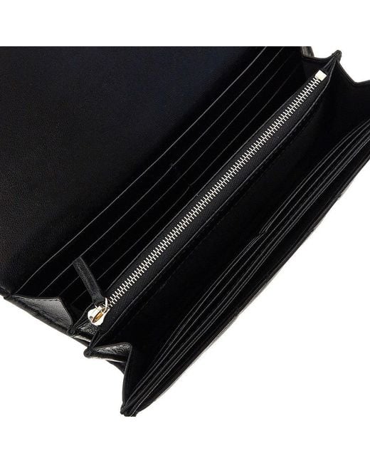 Gucci Black Leather Gg Marmont Wallet