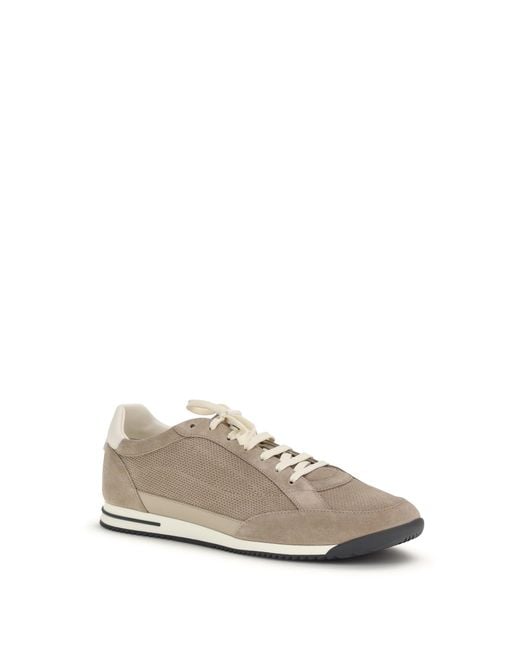 Brunello Cucinelli White Suede Sneakers for men