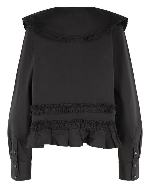 Ganni Black Cotton Shirt