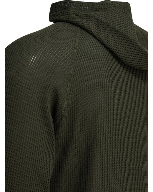 Houdini Sportswear Green "Pace Flow" Hoodie for men