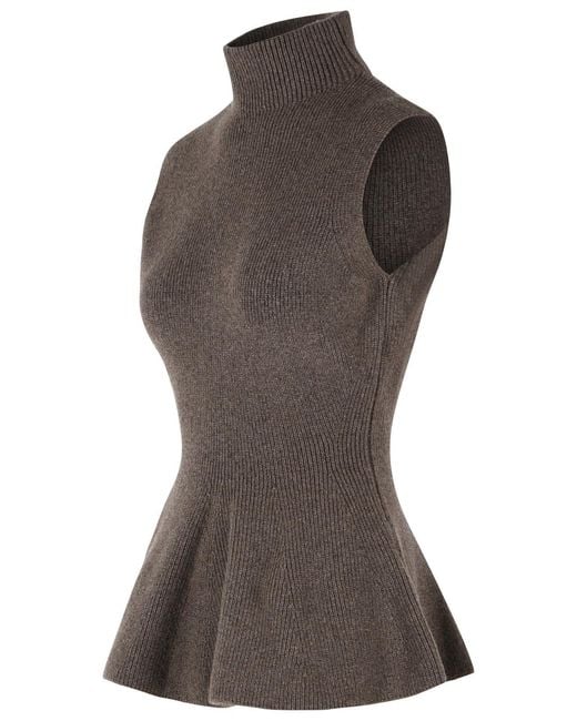 Rohe Brown 'Sculptural' Wool And Cashmere Blend Vest