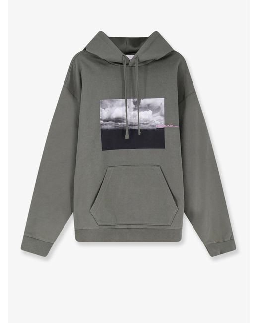 Oamc Peacemaker Gray Loose Fit Hoodie Star Print Sweatshirt for men