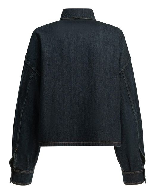 Prada Black Denim Jacket With Logo