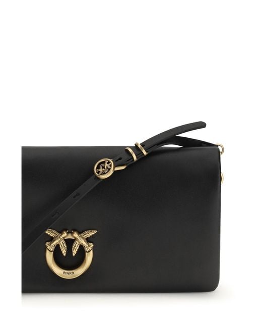 Pinko Black Clutch Bag Love Medium
