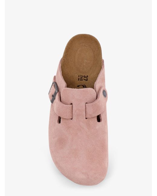 Birkenstock Pink Suede Boston Sandals