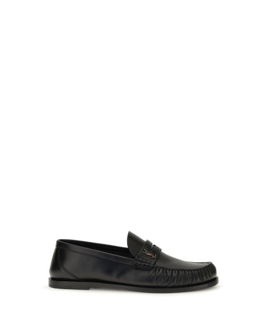 Saint Laurent White Laurent Loafers