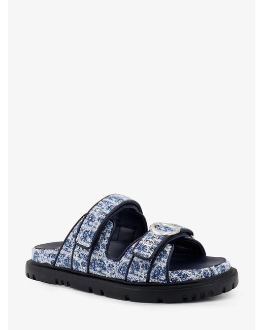 Dior White Dior Mydior Dioriviera Denim Sandals