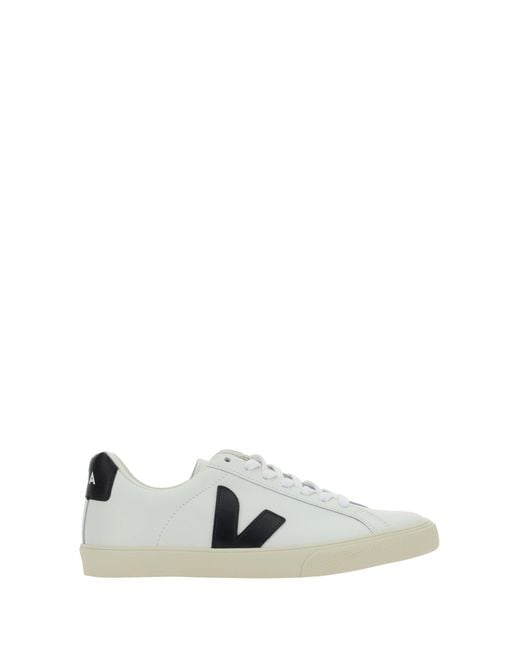 Women's White Esplar Logo Leather Trainers