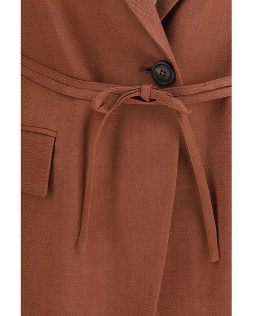 Brunello Cucinelli Brown Monili-Embellishment Blazer