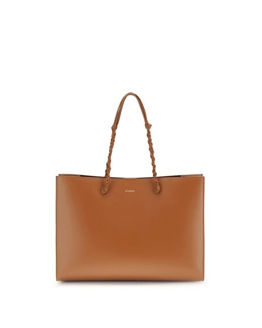 Jil Sander Brown Tangle Tote Bag