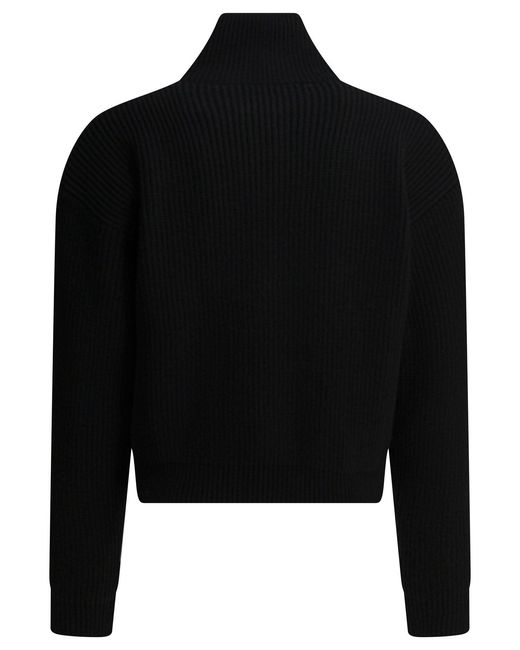 Céline Black Half Zippered Knitwear for men
