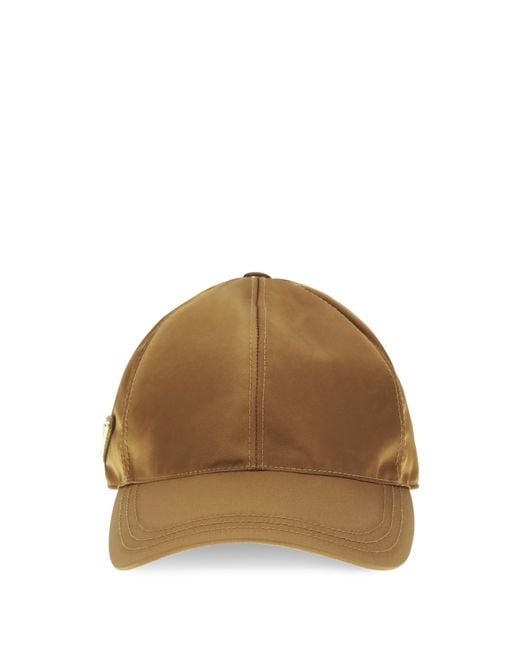 Prada Brown Logoed Baseball Hat