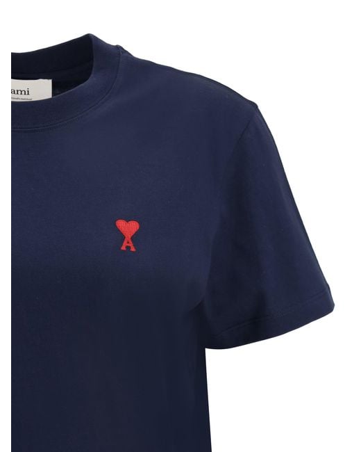 AMI Blue Logo T-Shirt